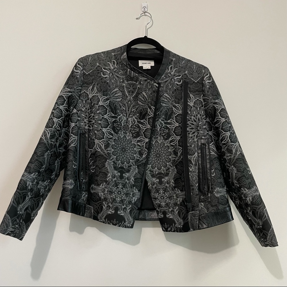 Helmut Lang Leather Trimmed Jacket